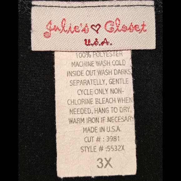 Julie's Closet Elegant Black and Gold Blouse - Picture 9 of 12